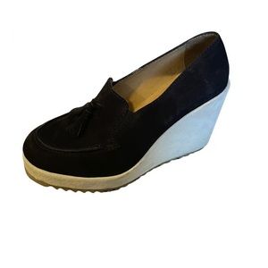 A.P.C. Tassel Loafer Wedges Slip On Heels